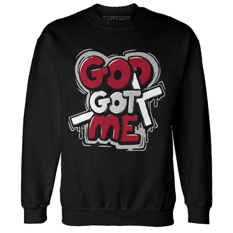 NastyJamz Retro Red Taxi 12s Sweatshirt Match God Got Me