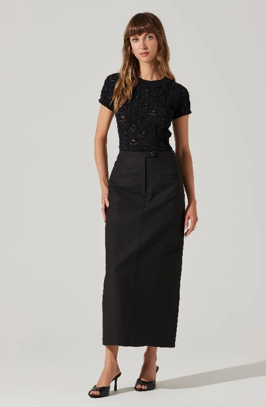 Sibley Tailored Midi Skirt