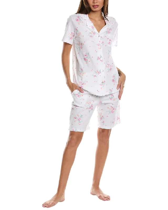 Carole Hochman 2pc Notch Collar Bermuda Pajama Set