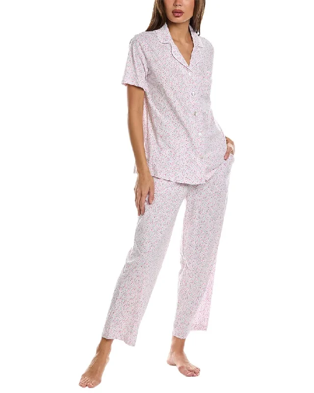 Carole Hochman 2pc Notch Collar Capri Pajama Set