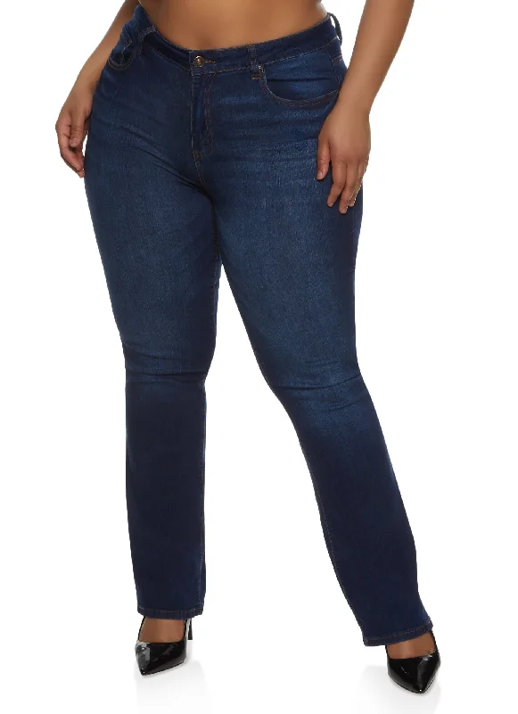 Plus Size WAX High Rise Boot Cut Jeans