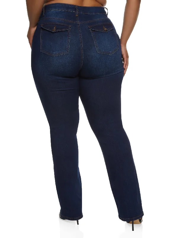 Plus Size WAX High Rise Boot Cut Jeans