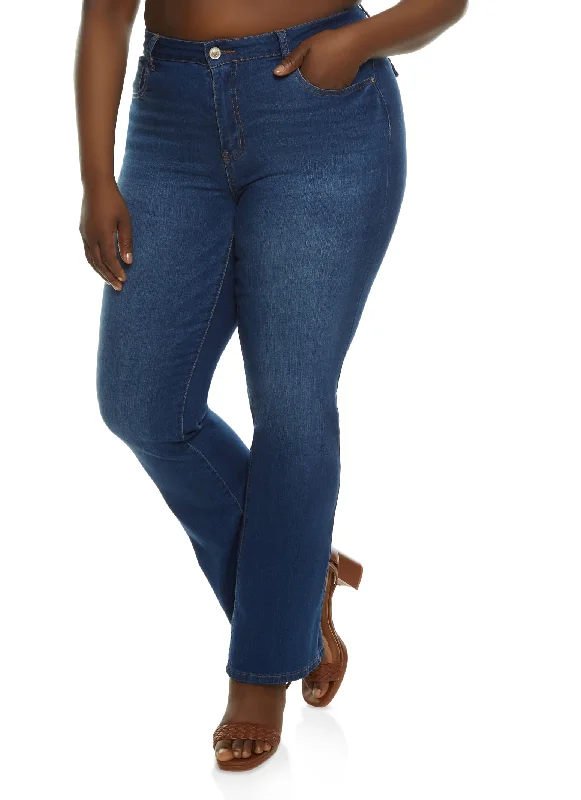 Plus Size WAX High Rise Boot Cut Jeans