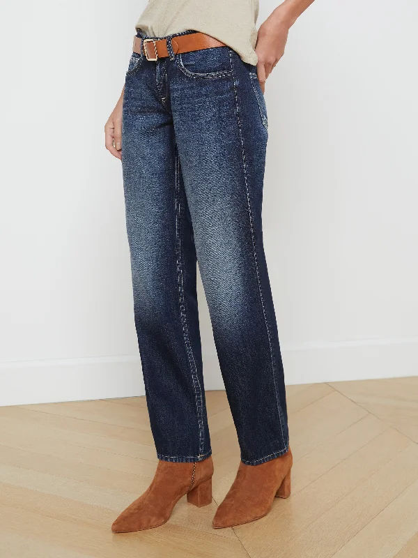 Nevia Slouchy Straight-Leg Jean