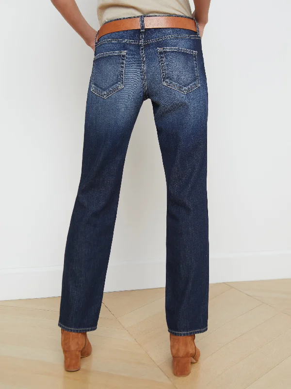 Nevia Slouchy Straight-Leg Jean