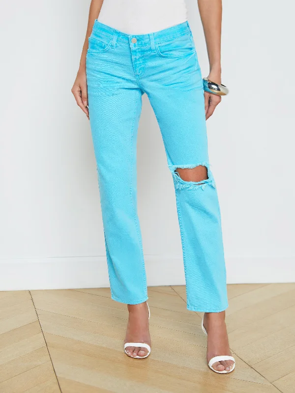 Nevia Slouchy Straight-Leg Jean