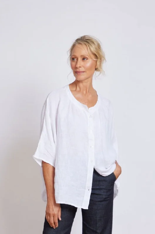 Hepburn Linen Button Up Top