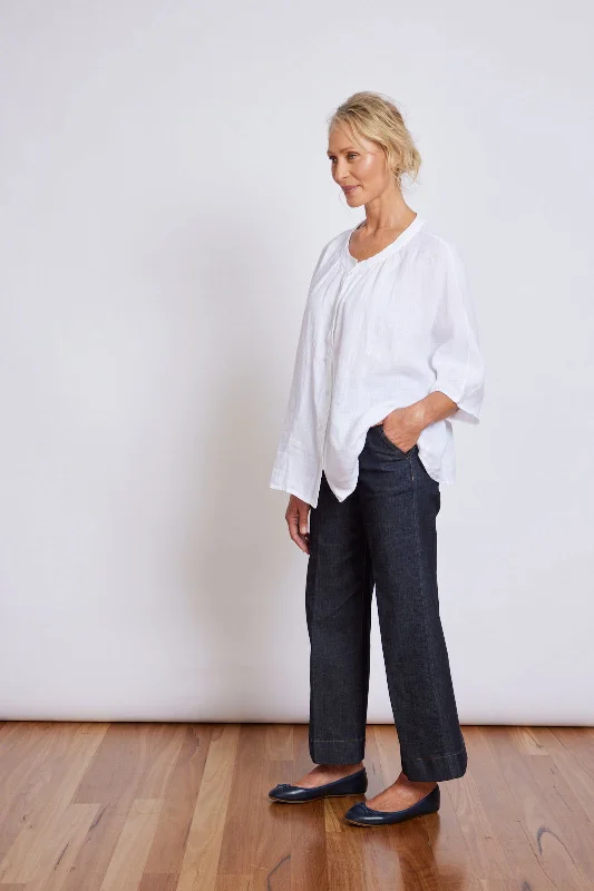 Hepburn Linen Button Up Top