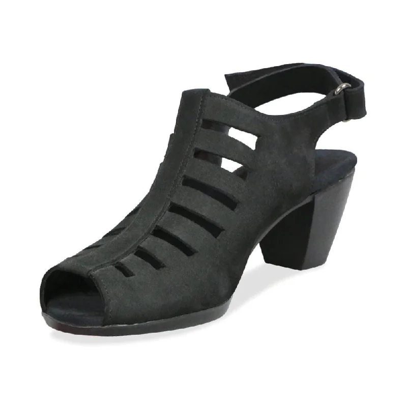 Munro Abby Black Nubuck Sandal (Women's)