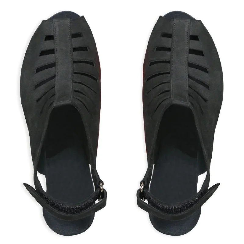 Munro Abby Black Nubuck Sandal (Women's)