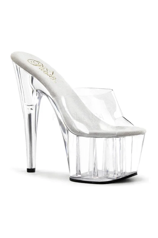 ADORE-701 Platform Slide  | Clear Vinyl