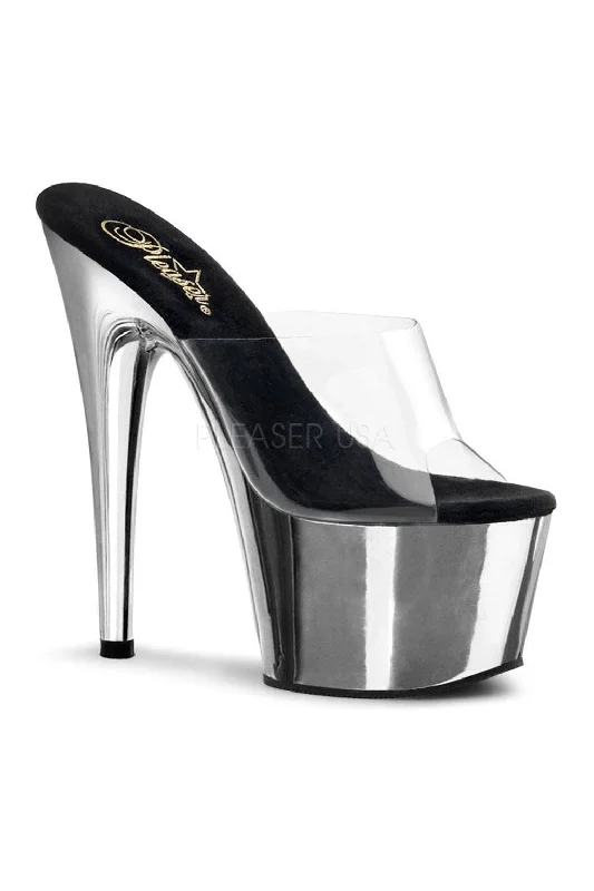 ADORE-701 Platform Slide  | Clear Vinyl