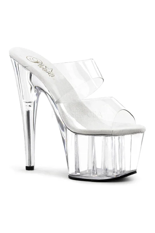 ADORE-702 Platform Slide  | Clear Vinyl