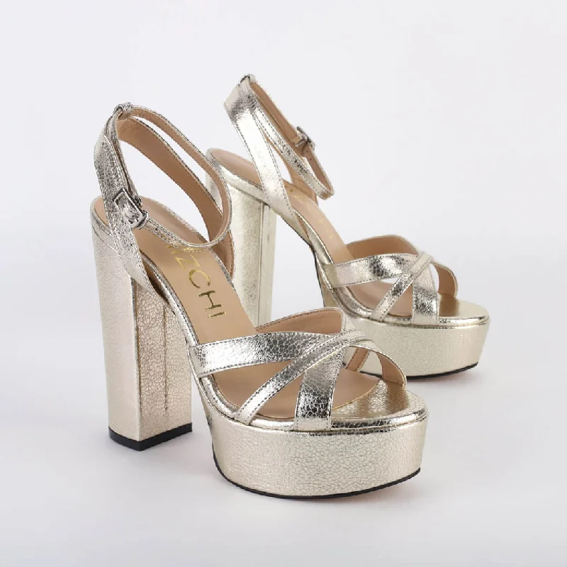 LENOX - metallic platform sandal