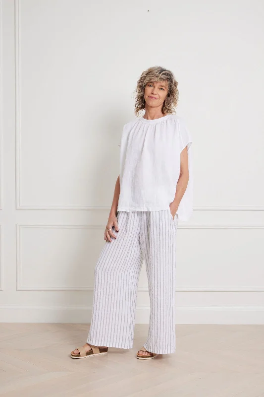 Sylvie High Neck Linen Top