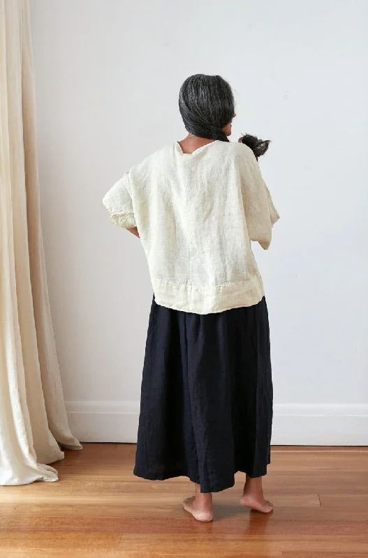 Linen Boxy Top