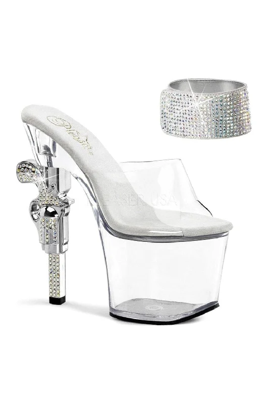 REVOLVER-712 Platform Sandal  | Clear Vinyl