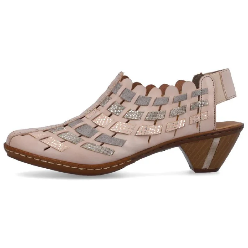 Rieker Sina 78 Clay/Lightrose Leather Heel (Women's)