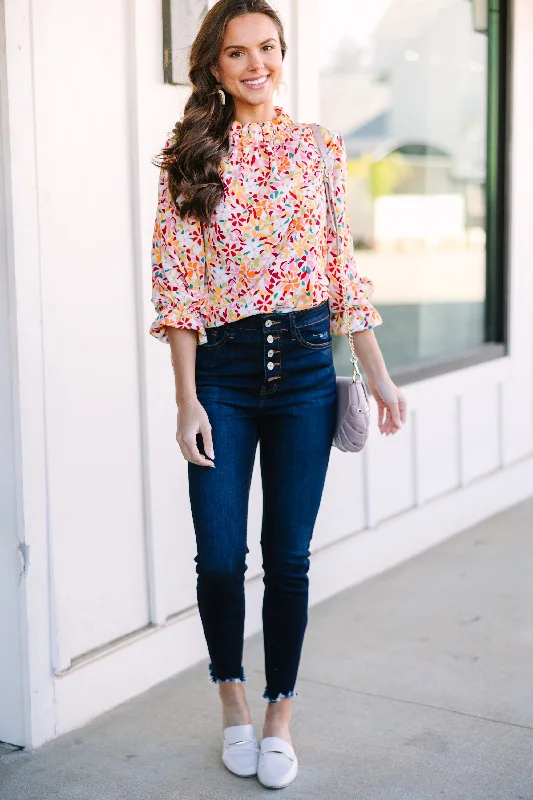 Tried and True Red Floral Blouse