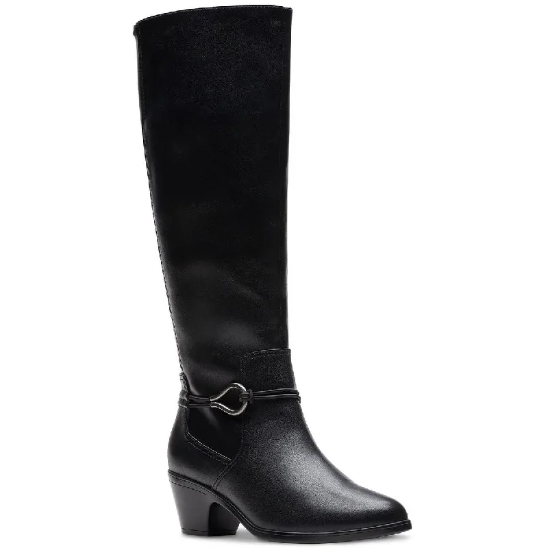 Emily 2 Sky Womens Leather Tall Knee-High Boots