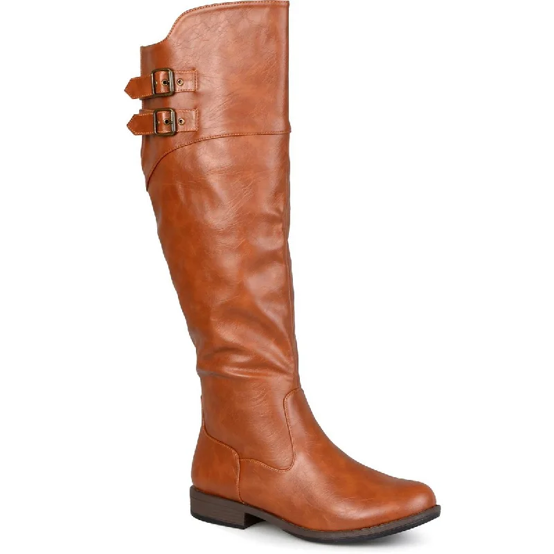 Womens Faux Leather Tall Knee-High Boots