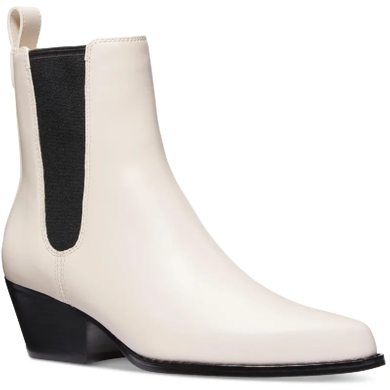 Kinlee Womens Leather Mid-Calf Chelsea Boots