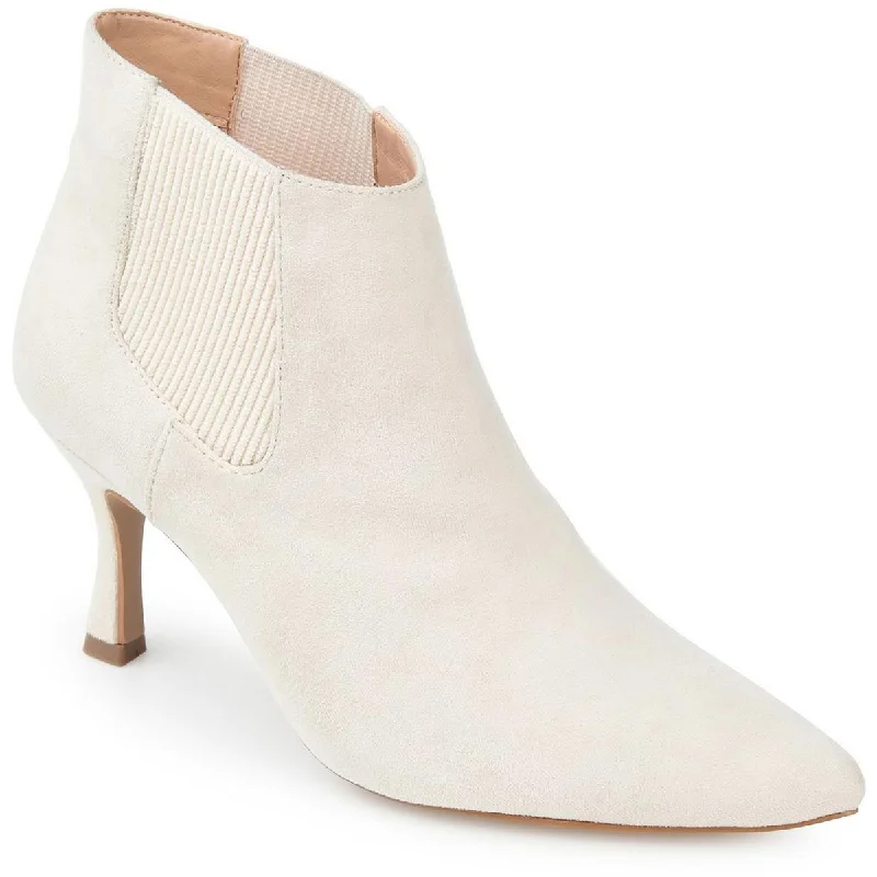 Womens Faux Suede Ankle Chelsea Boots