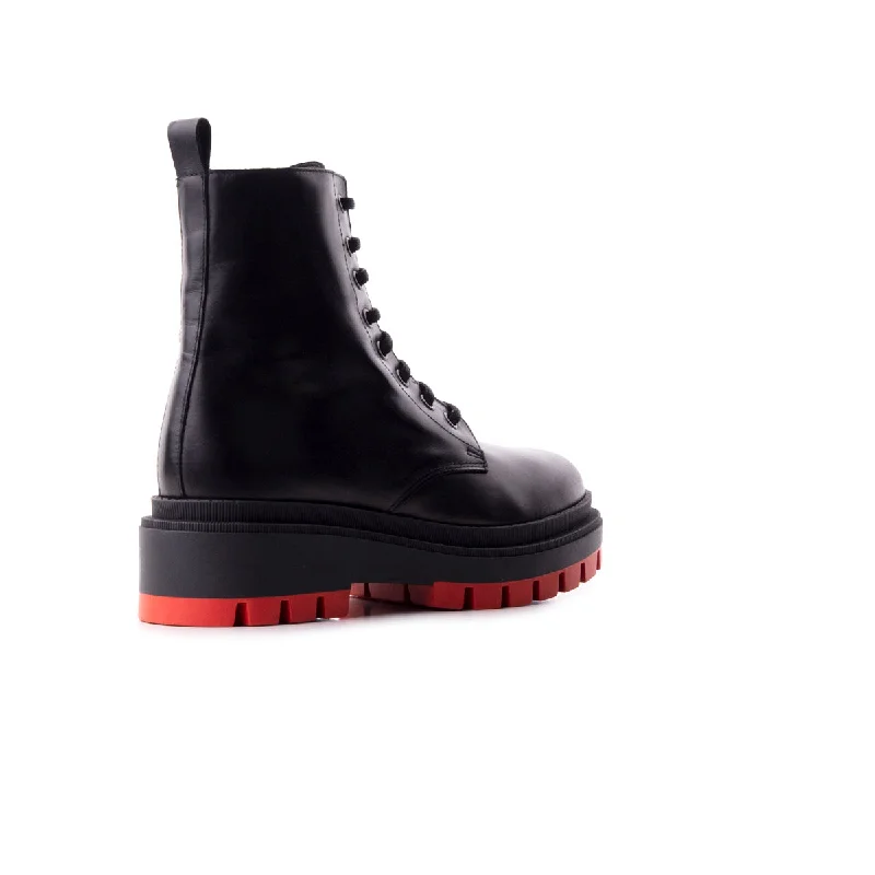 Ciudad Black Leather/Red Sole