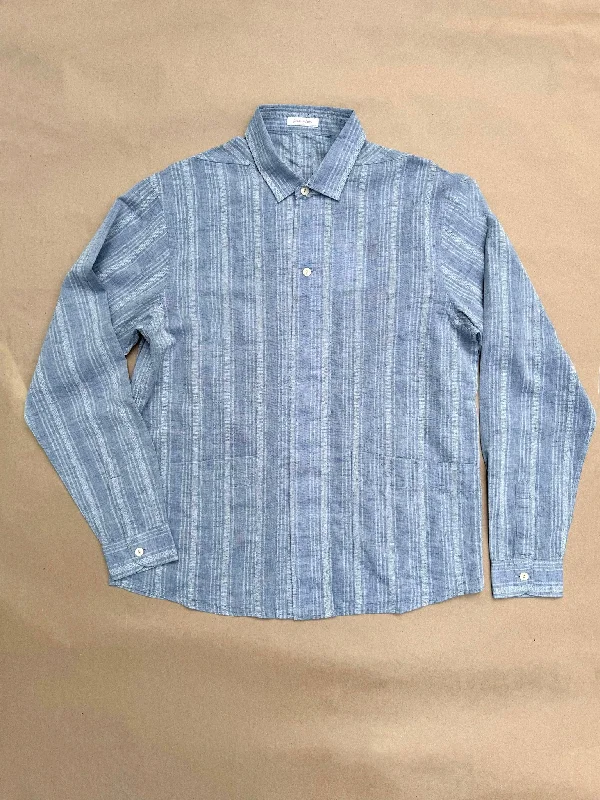 ABCL Light Blue Dobby Stripe Kimi Overshirt Jacket