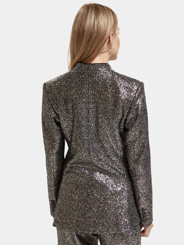 Blazer in mixed sequins