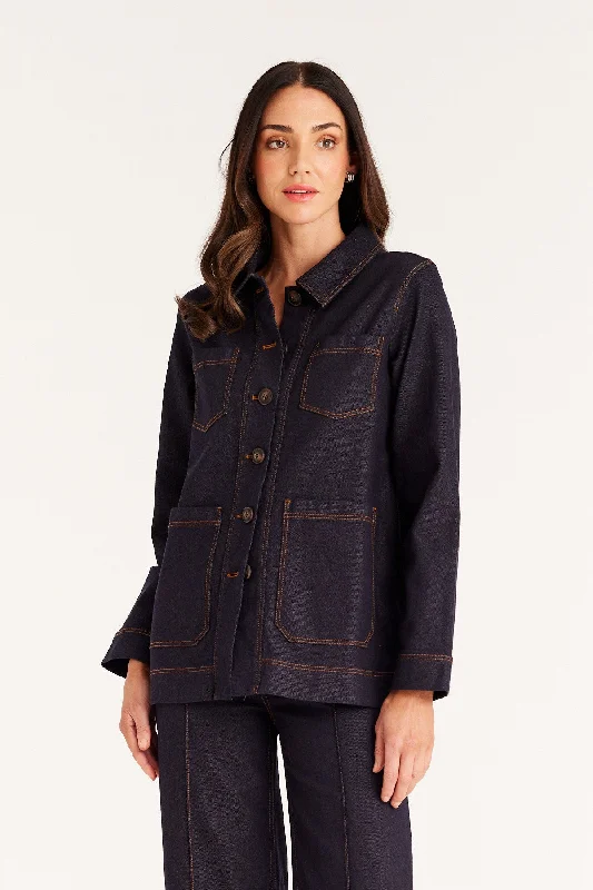 Heather Denim Jacket - Indigo