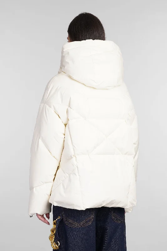 puffer in beige polyester