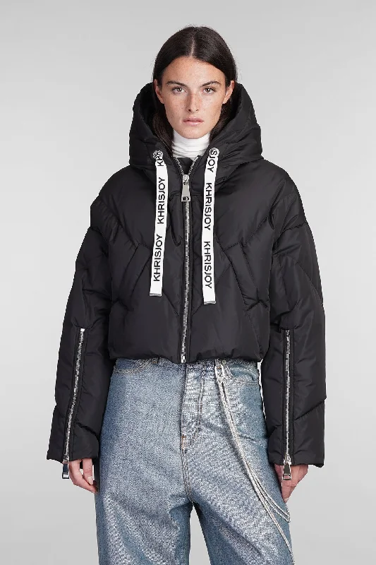 puffer in black polyester