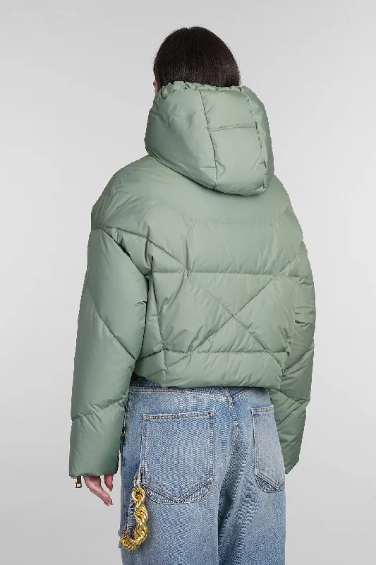 puffer in green polyester