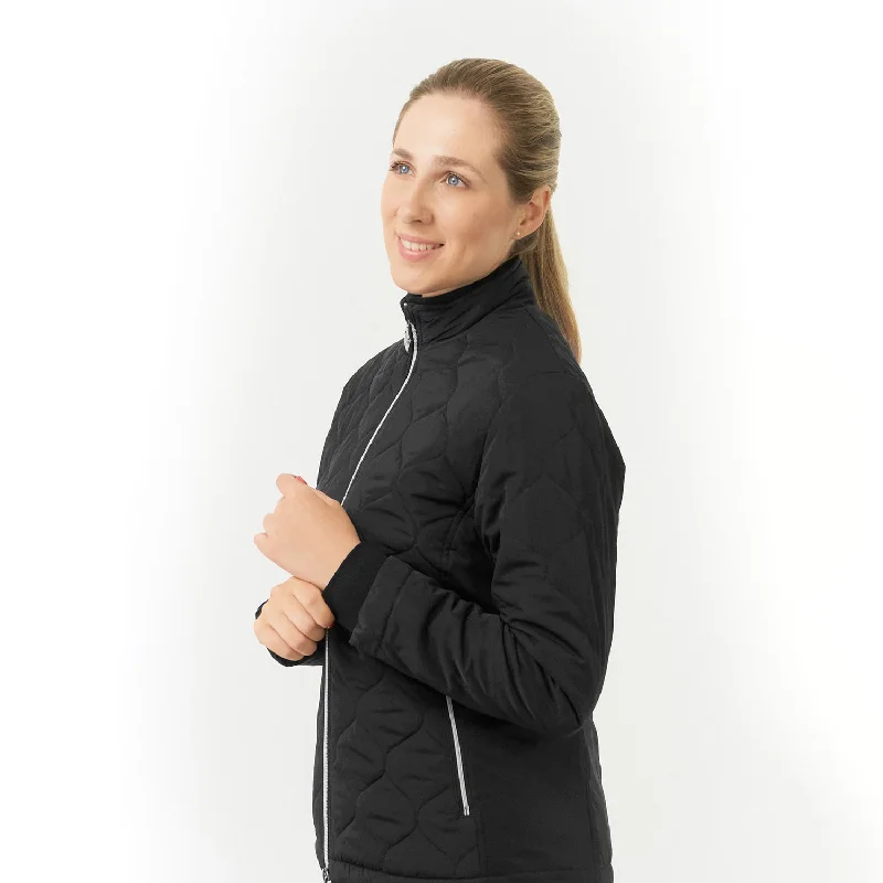 Pure Ladies Insulated Quilted Jacket in Black