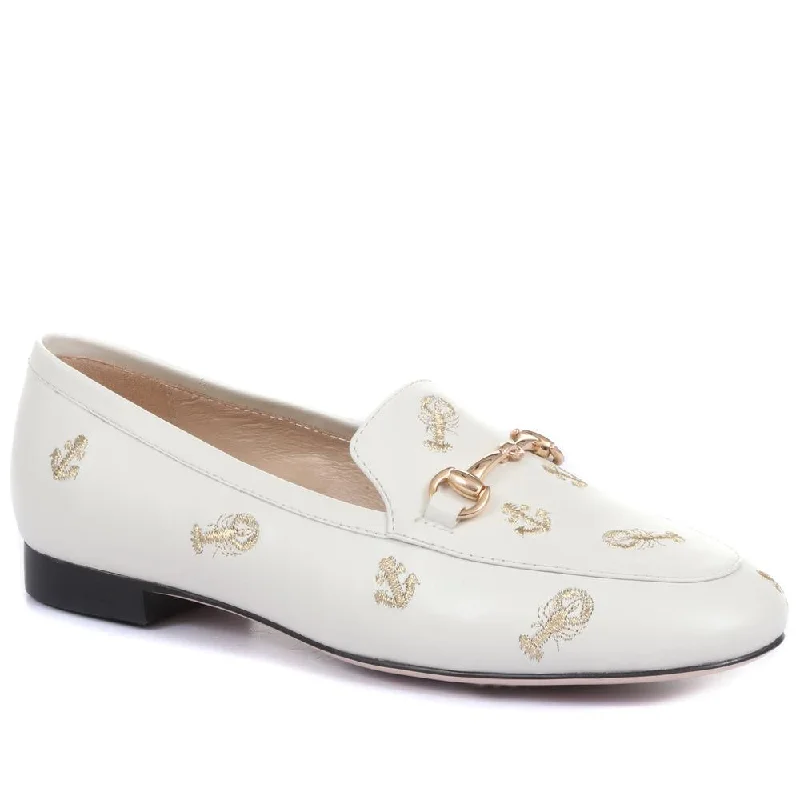 St Tropez Embroidered Lobster Loafers - STTROPEZ / 320 174