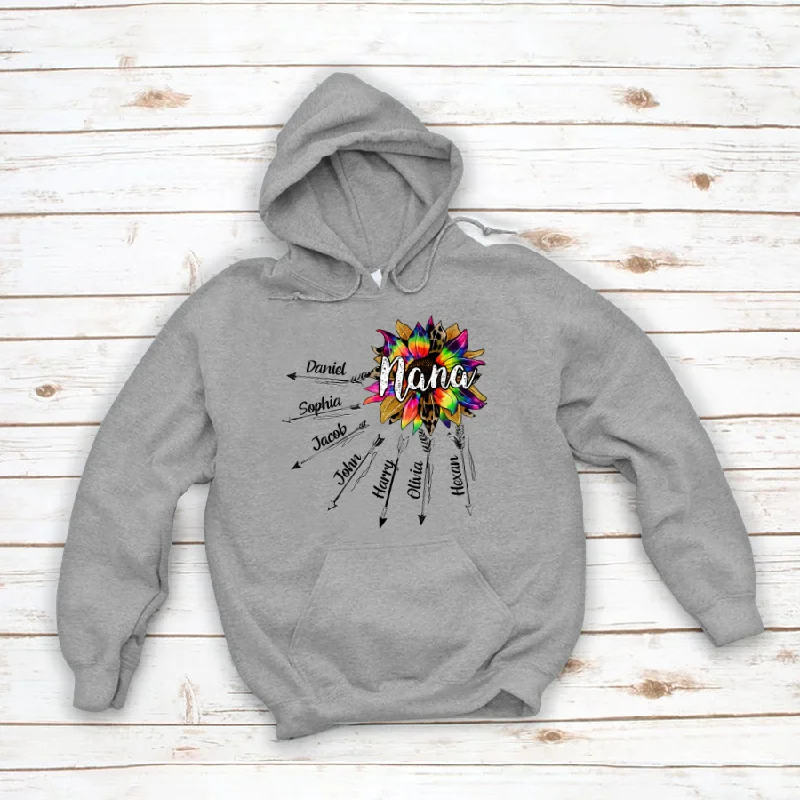 Arrow Sunflower Nana And Kids Hoodie