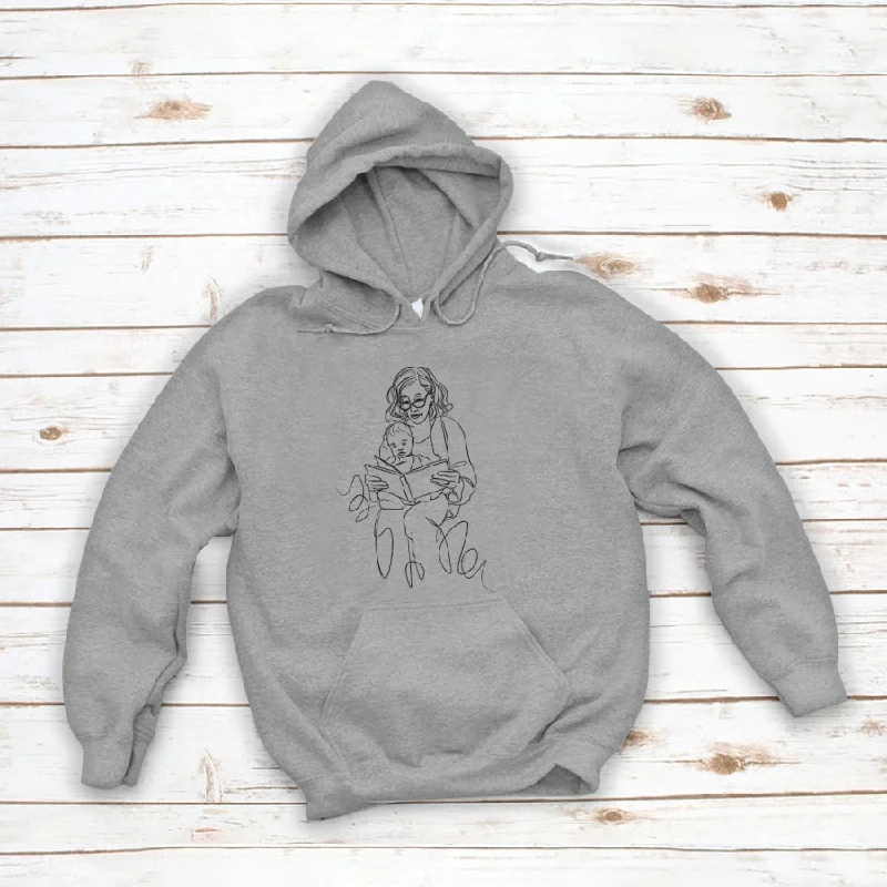 Custom Sketch From Photo Grandma And Kids CTH01 Hoodie