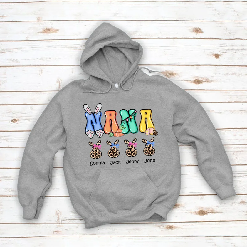 Easter Bunny Nana And Kids CTH01 Hoodie