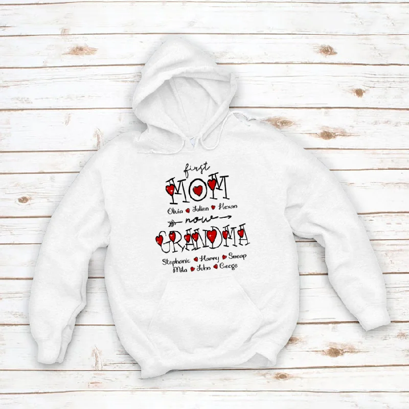 First Mom Now Grandma And GrandKids CL01 Hoodie