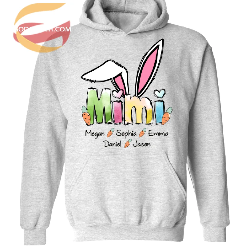 Grandma Bunny, Grandkids, Easter Day TH Hoodie