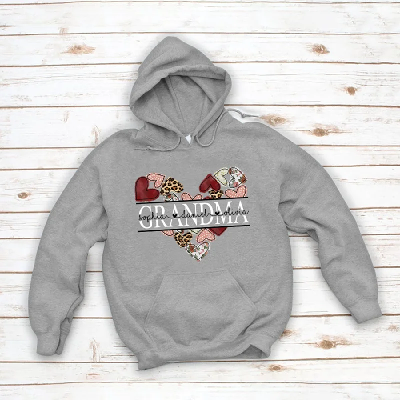 Hearts Grandma And Kids CTH01 Hoodie