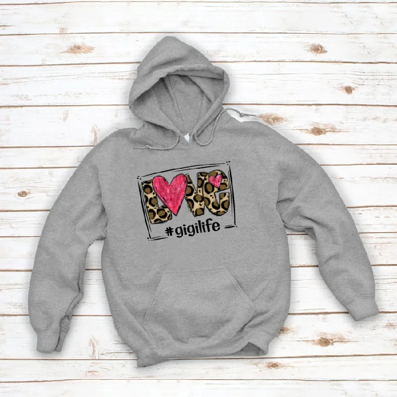 Love Gigi Life Leopard Valentine Hoodie