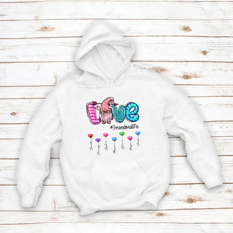 Love Grandma Life And Kids Coloful Heart Balloon CTH01 Hoodie