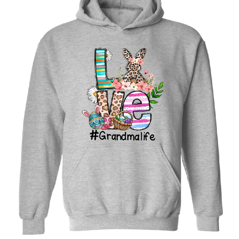 Love Grandma Life Easter Hoodie