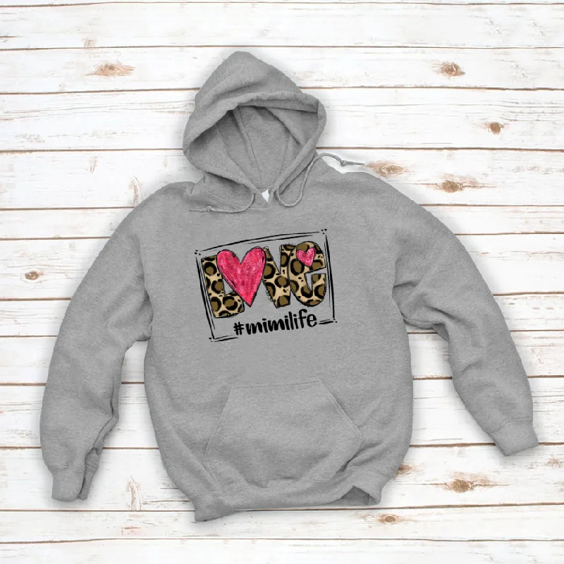 Love Mimi Life Leopard Valentine Hoodie