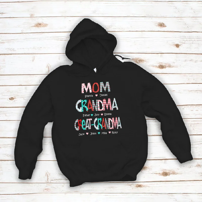 Mom Grandma Great Grandma And Kids CTH01 Hoodie