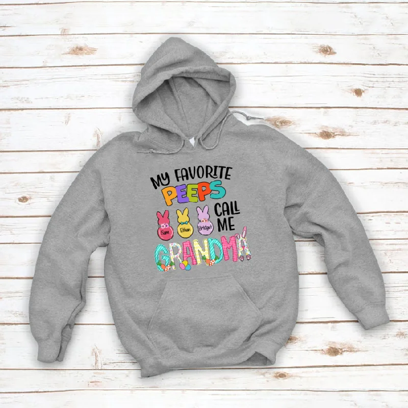 My Favorite Peeps Call Me Grandma Easter Day Hoodie