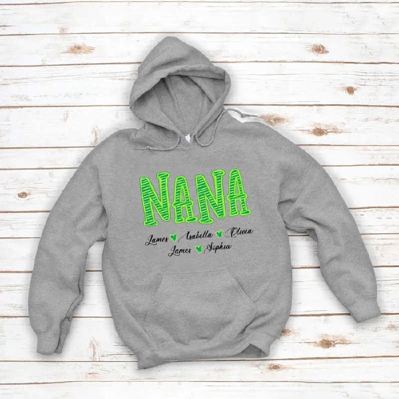 Nana With Grandkids Valentine Day CL01 Hoodie