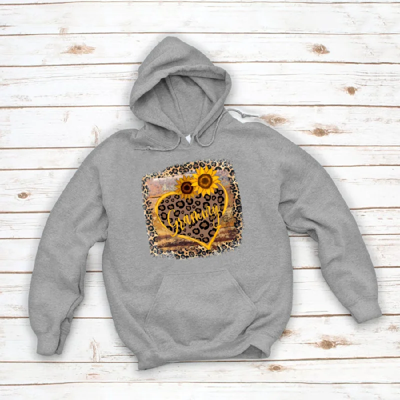 Personalized Grammy Heart Sunflower Hoodie